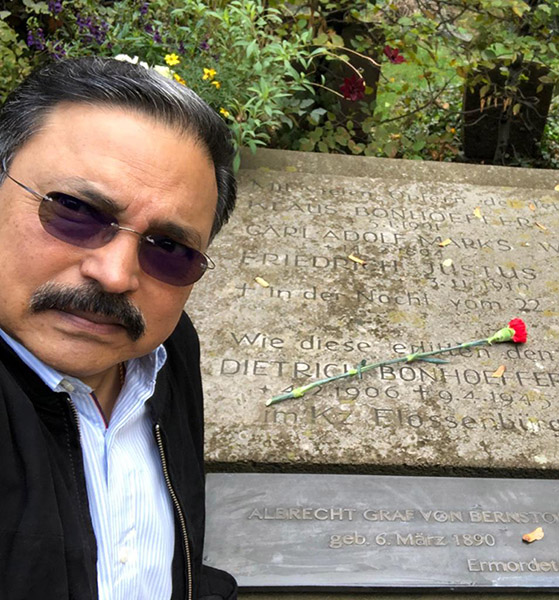 Sam Stephens Beside Bonhoeffer's Grave